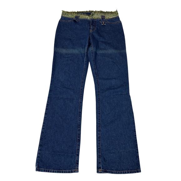 Vintage Dolce & Gabbana Tweed Wool Trim Jeans Women's 30 Y2K - Picture 1 of 15